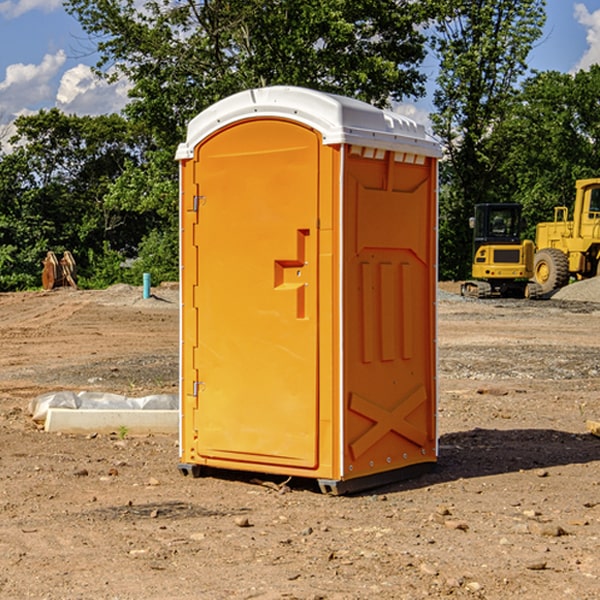 how often are the portable restrooms cleaned and serviced during a rental period in San Bernardino County CA